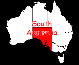 map of Australia, highlighting South Australia